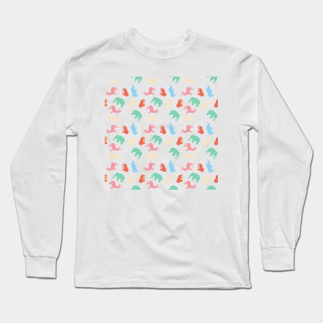 Animal Pattern Long Sleeve T-Shirt by VEKTORKITA